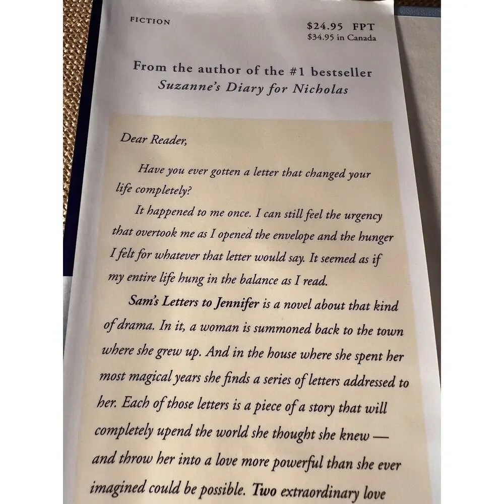 Sam's Letters to Jennifer by James Patterson (2004, Hardcover) First Edition